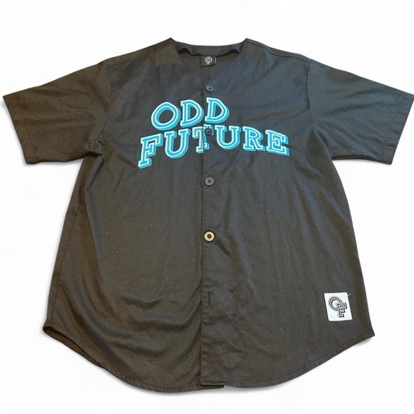 Odd Future Jersey Men XL Black Button Baseball Style OFWGKTA Tyler The Creator - Picture 1 of 5